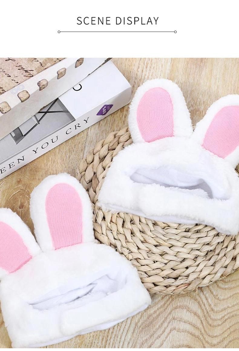 Wholesale Creative Modeling Cute Pet Rabbit Ear Hats Cross-Dressing Hats Cat Headwear Performance Props Pet Hats