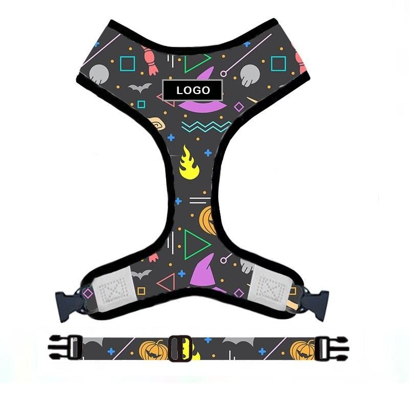 New Halloween Customize with Collar Leash Adjustable Dog Harness