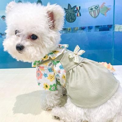 Professional Supply Pet Supplies Luxury Bow-Tied Plaid Dress Pet Dog Clothes