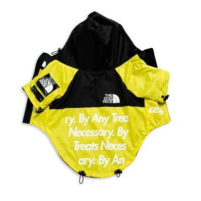 on Sale Pet Clothes Letter Pattern Waterproof Dog Yellow Jacket Stitching Fashion Windproof Pet Raincoat From China Supplies