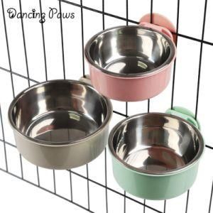 2019 Pet Products Supplier Drinking Water and Food Metal Plastic Pet Dog Bowl