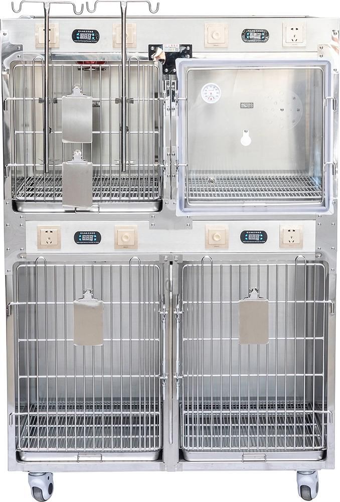 Vet Pet Veterinary Clinic Hospital Medical Equipment Stainless Steel ICU Unit Cage