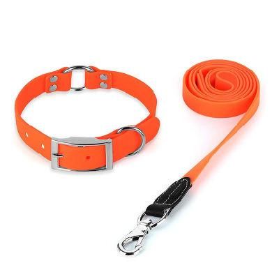 Waterproof PVC Comfortable Pet Collar Matching Leash Set