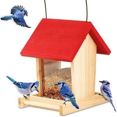 Wooden Wild Bird Feeders Are Used to Attract Bird Garden Decorations