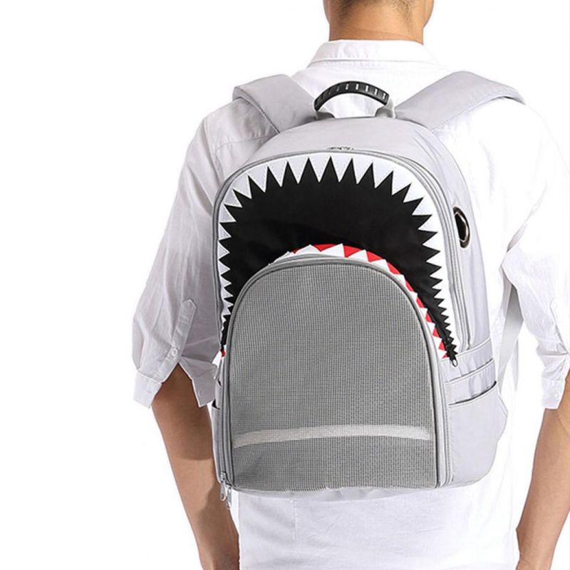 Pet Backpack Personal Shark Breathable Carrier Bag Dog Backpack Cat Bag