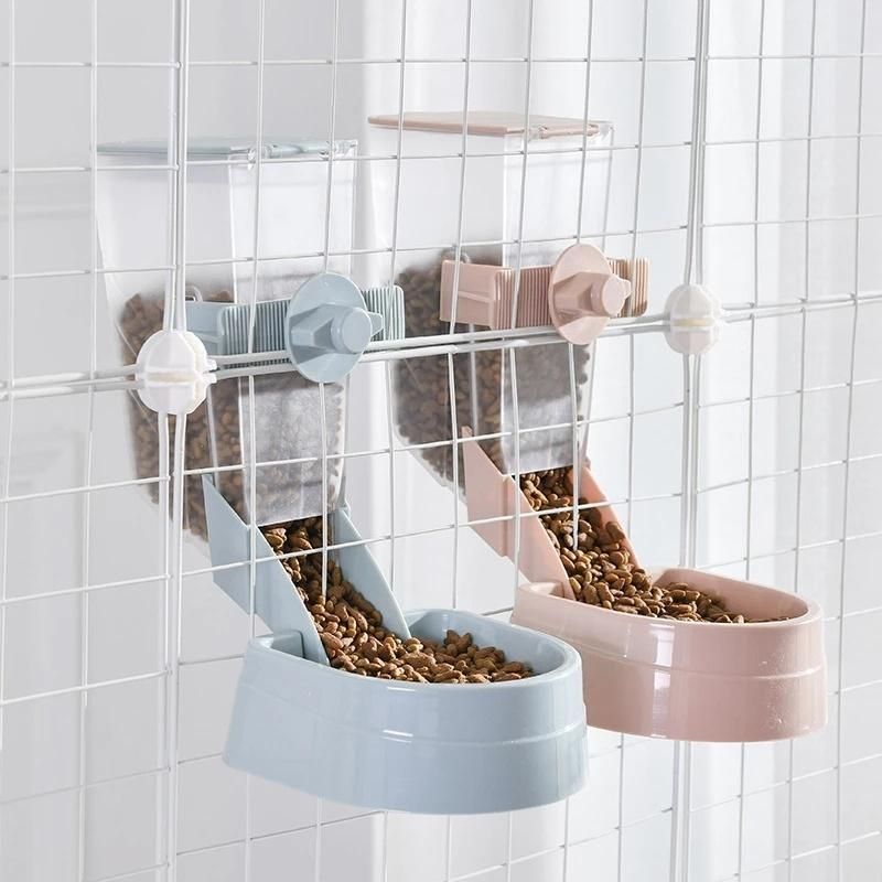 Whole Set Saparating Water and Food Plastic Material Pet Bowl