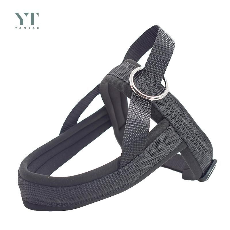 Soft and Breathable Neoprene Inside Strong Quality Nylon Webbing Outside Dog Harness with Dog Leash