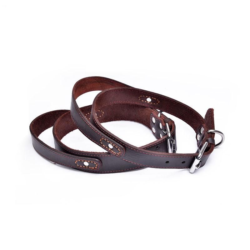 Leather Dog Collar for Small Medium Large Dog Adjustable Soft Breathable Leather