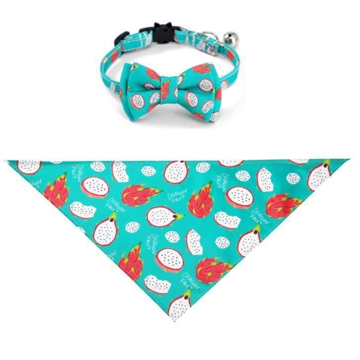 Adjustable Bowtie and Scarf Triangle Bibs Kerchief for Puppies