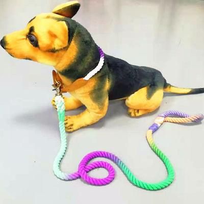 Handmade Braided Cotton Heavy Duty Durable Strong Custom Print Dog Leash Collar