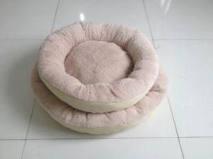Round Shape Ultrasonic Quilting Polytester and Fleece Bed for Dog