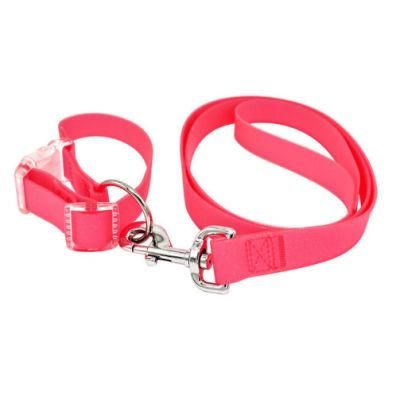 Waterproof TPU Coafed Nylon Webbing Dog Collar and Leash