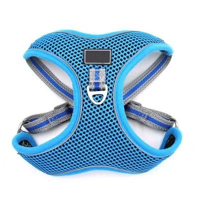 Baby Blue Reflective Reversible Adjustable Nontoxic Dog Harness