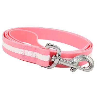 4 Feet Pink No Pull Unchewable Basic Rubber Dog Leash