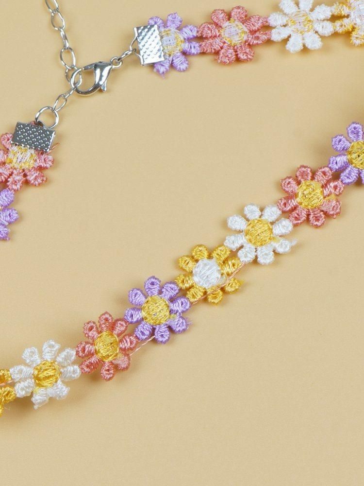 Pet Collar Dog Jewelry Cat and Dog Collar Flower Color Flower Necklace Pet Jewelry