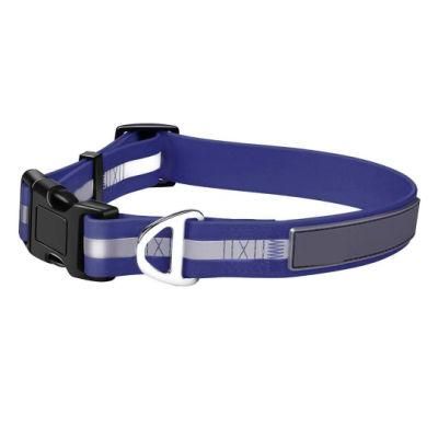 Personalized Waterproof Buckle Collar Reflective PVC Dog Collars with Name Plate