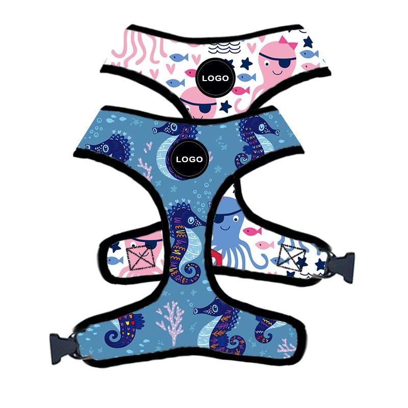 Customized Color Luxurious Neck Adjustable Customized Soft Pet Dog Body Harness