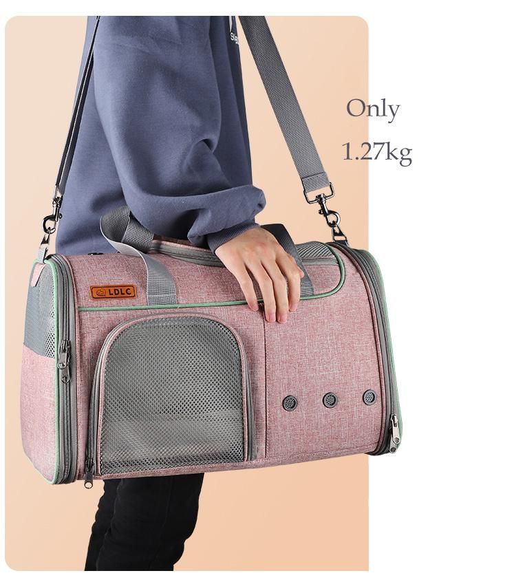 900d Two Tone Snow Fabric Luxury Dog Carrier Fashion Dog Carrier Bag