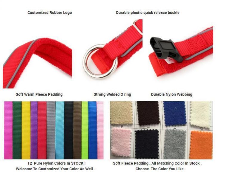 Newest O Ring Style Dog Collars Best Seller Reflective Nylon Pet Collars