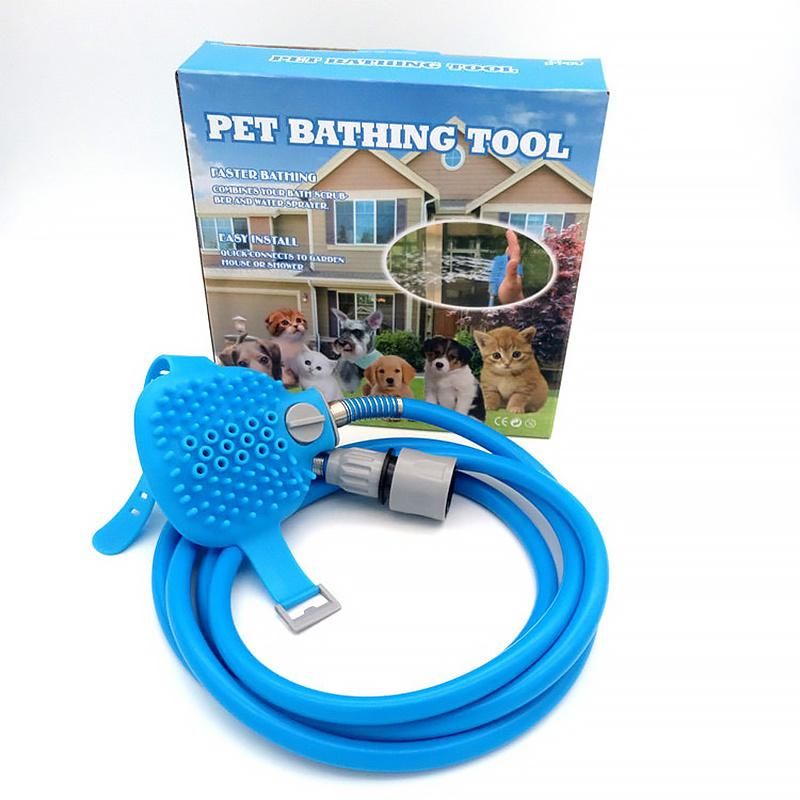 Pet Bath Grooming Brush, Dog Shower Brush with Shampoo Dispenser, Suitable for Outdoors Indoors Pet Supplies