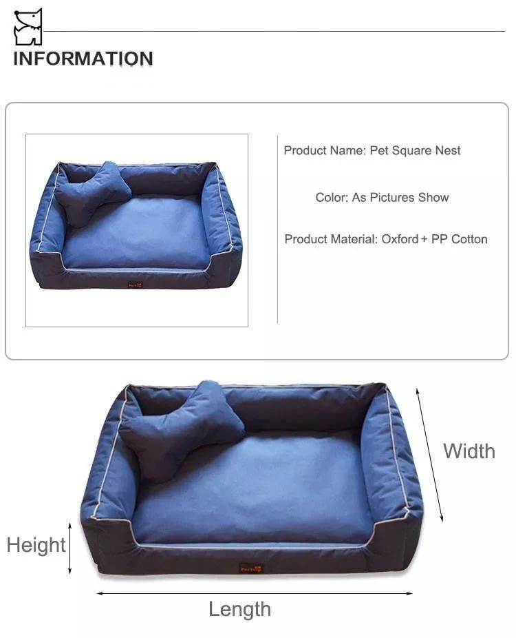 Wholesale Breathable Pet Bed with Mattress Beds for Dogs Multi Use Rectangle Sofa Durable Pet Mattress