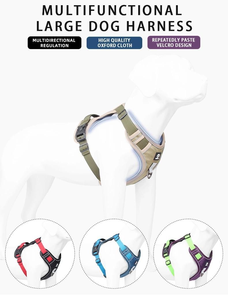 2022 Vest Type Large Dog Chest Strap with Explosion-Proof Impact Reflective Dog Traction Rope