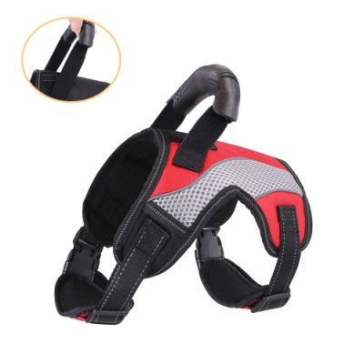 Adjustable Logo Customized Breathable Mesh Pattern Print Dog Harness Set