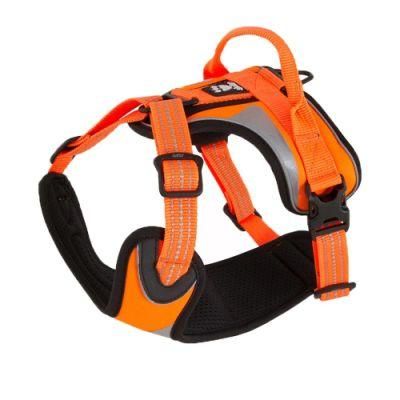 Safety Orange Color Reflective Dog Harness Mesh Padded Pet Vest