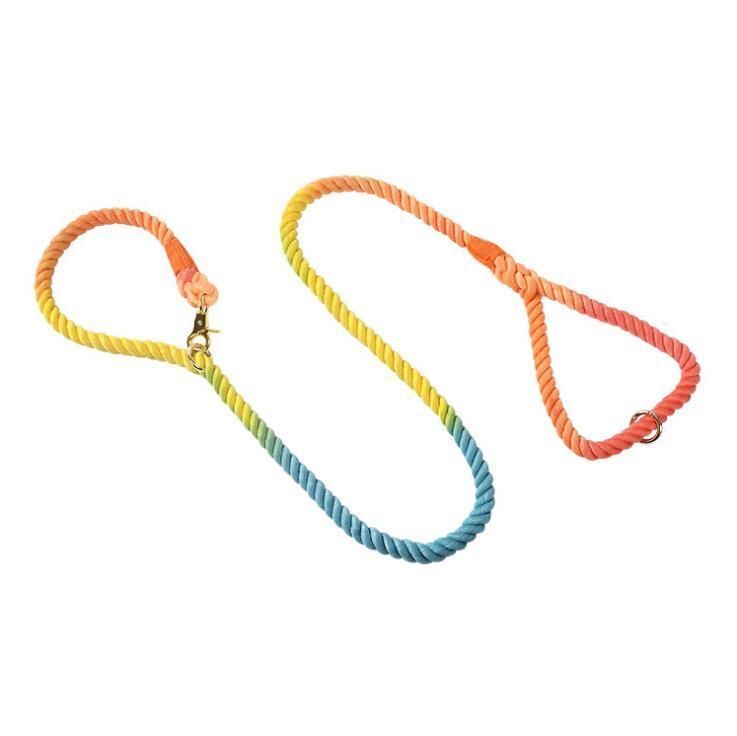 Gradient Soft Rope Dog Leash with Small MOQ and Fast Delivery