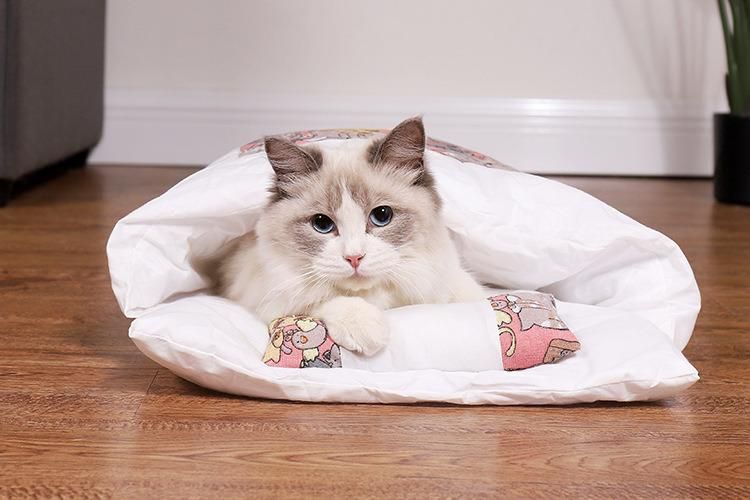 Washable Dog Cat Bed Cat Sleeping Bag Nest Mat Winter Warm Cat House Small Pet Bed