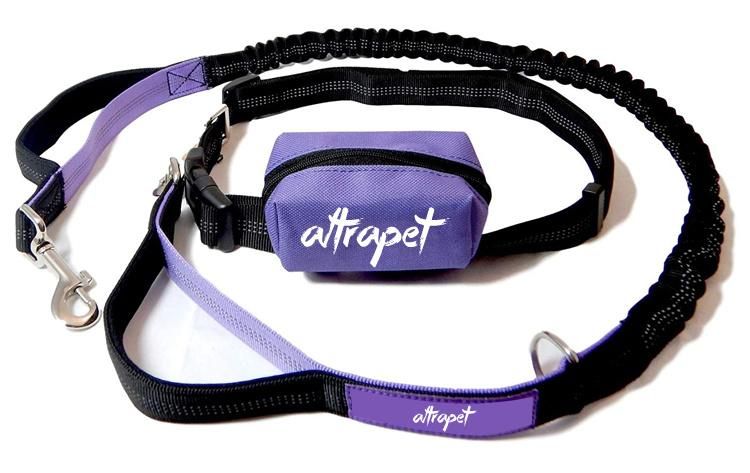 Reflective Bungee Handsfree Dog Leash with Adjustable Waist Belt