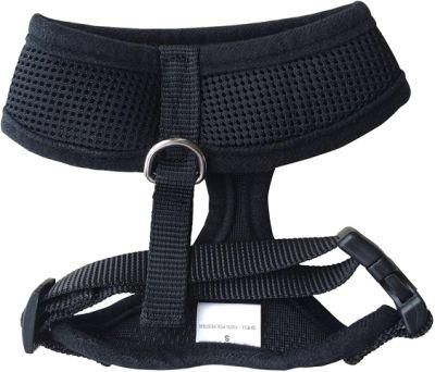 Customized Black Color Soft Mesh Dog Harness No Pull Pet Vest