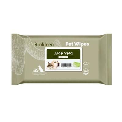 Biokleen Eco Friendly Pet Ear Teeth Cleaner Finger Biokleen Hypoallergenic Wet Towel Eco Bamboo Biodegradable Organic Pet Wipes