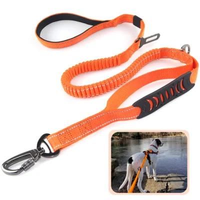 Shock Absorbing Bungee Training Leash Reflective Walking Dog Lead for Medium and Large Dogs