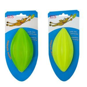 Interactive Pet Toys Glowing Rugby PVC Glow Dog Toys Dog Puppy Luminous Pet Bite Ball Toy Bite-Resistant Glow Ball Toy