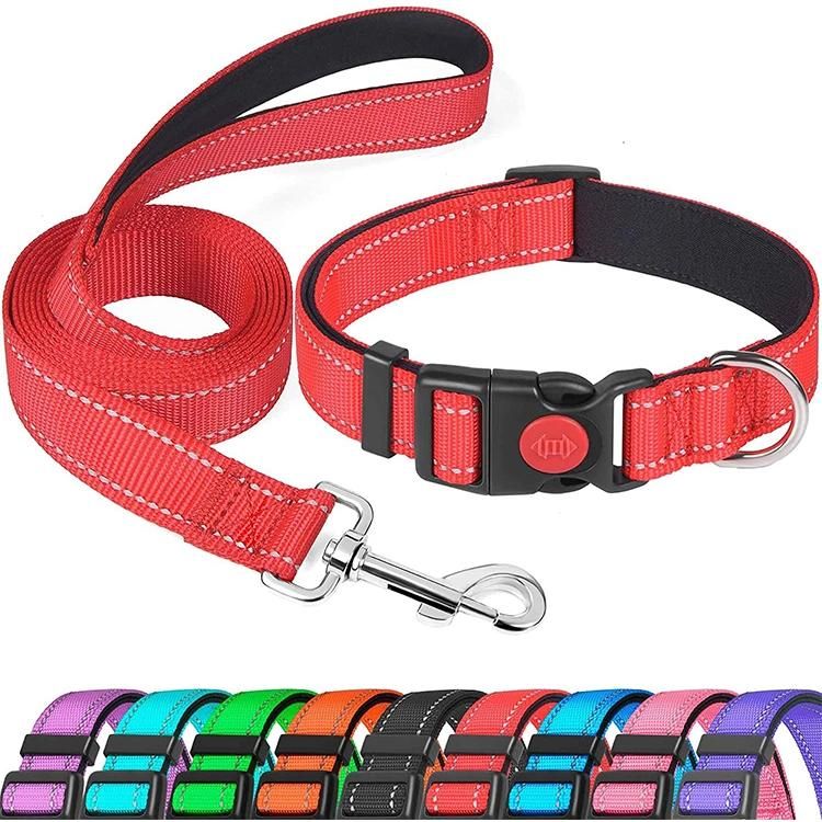 Nylon Reflective Collar Leash Large Dog Explosion-Proof