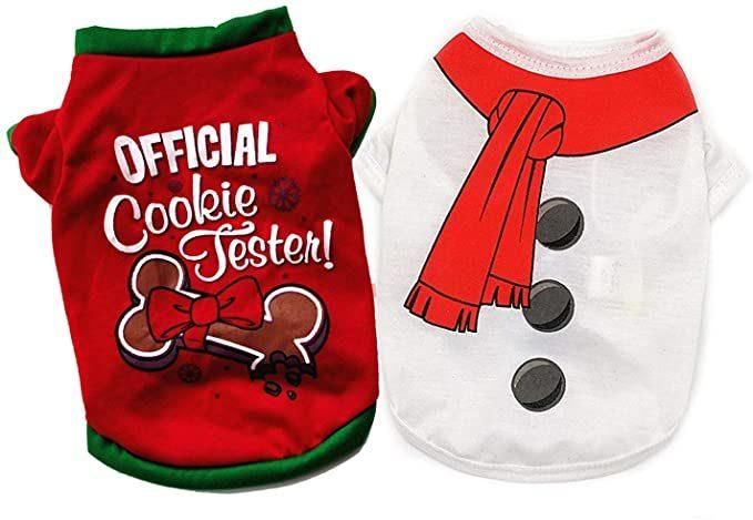 Warm Soft 100% Cotton Pet Santa & Snowman Costume