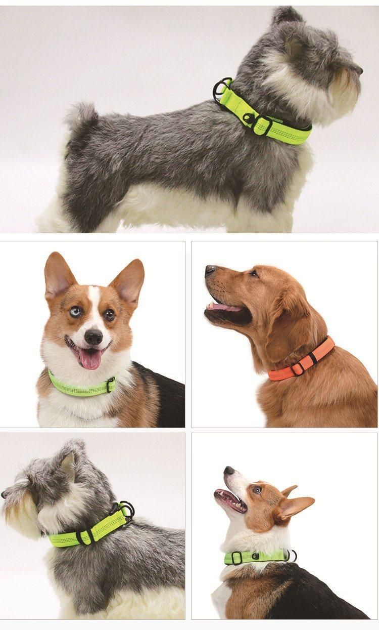 High Quality High Visibility Reflective Soft Adjustable Dog Collar Pet Collar