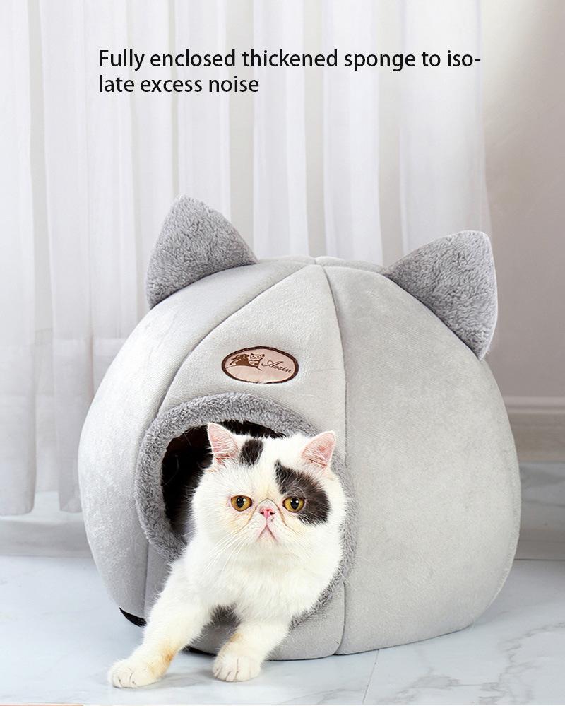 New Deep Sleep Comfort in Winter Pet Bed for Cat′s House Products Pets Tent Cozy Cave Beds Indoor