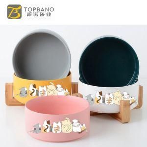 2021 New Promotional Gifts Pet Ceramic Bowl Cats Dogs Colorful Ceramic Feeder From Topbano