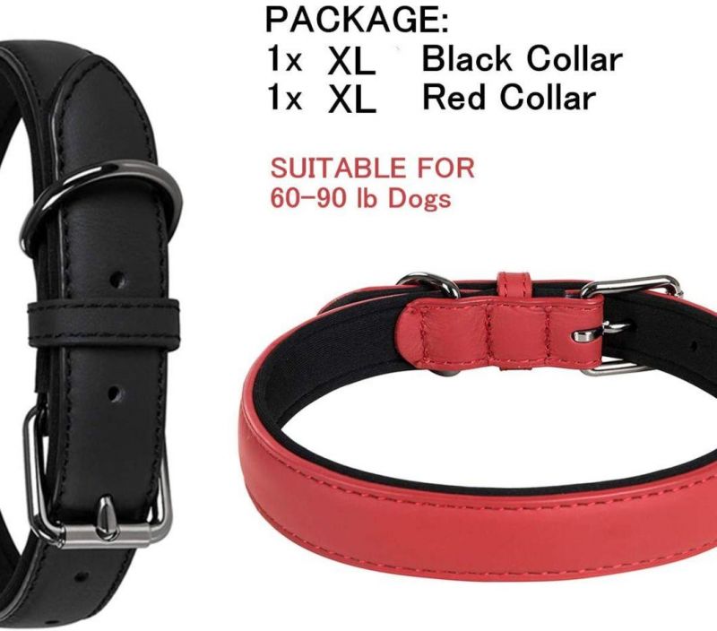 Durable Adjustable Leather Pet Collars for Small Medium Large Dogs