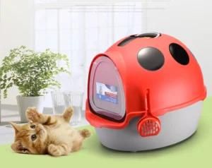 New Design Cat Toilet with Scoop Plastic Cat Litter Box