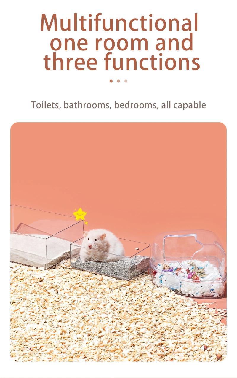 Yee Pet House Transparent Hamster Bathroom Bath Tub Small Pet House