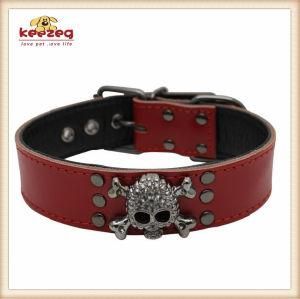 1.5&quot; Width Real Leather No Rusty Rivet /Skull Pet Dog Collars (KC0070)