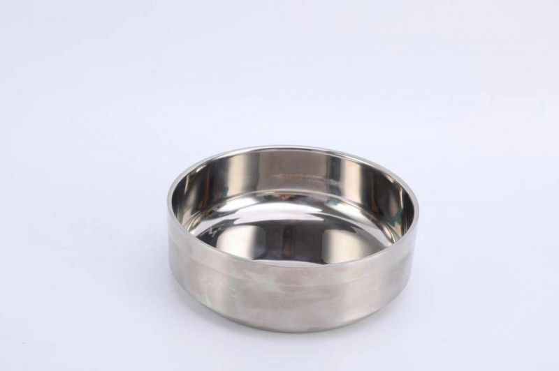 Wholesale Large Capacity Dog Food Basin Stainless Steel Round Pet Bowl