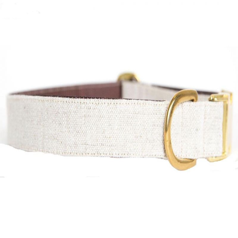 100% Natural Hemp Dog Collar with Metal Buckle for Pet Dogs