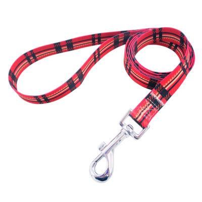 Dog Leash Classic Plaid Pet Leash for Boy with Pet Harness and Pet Collar for Reference