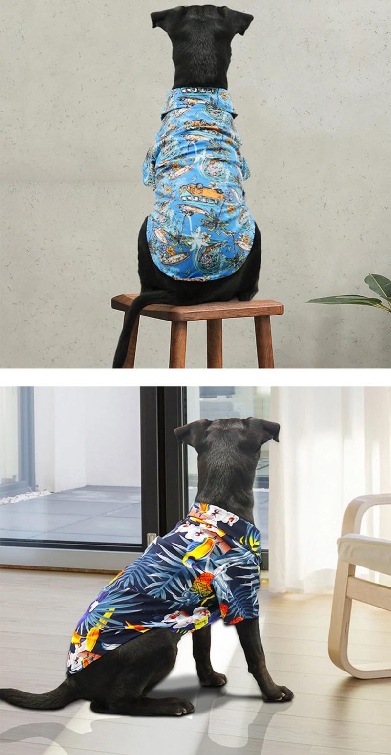 Hawaiian Beach Pet Shirts Summer Dog T-Shirts