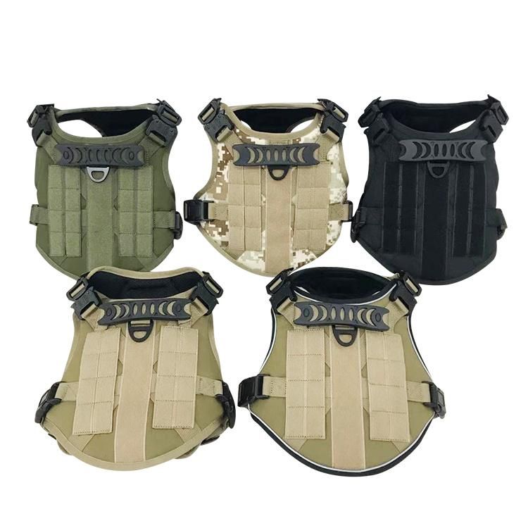 Custom Military Tactical Service Training Dog Vest Dog Police Harness for Large Dog