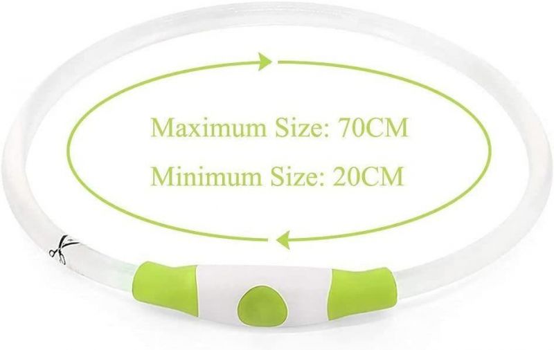 Spupps Light up Dog Collar with Water Resistant Cuttable Function for Small Medium Large Dogs
